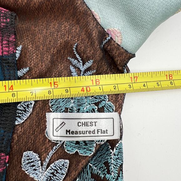 Anthropologie Beguile by Byron Lars Brocade Floral Dress Black Lace Sheath Mini - Picture 4 of 9